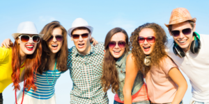 Young People Wearing Sunglasses
