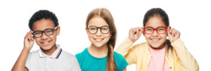 Kids wearing glasses