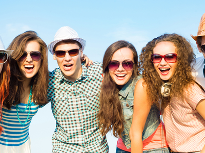 Young People Wearing Sunglasses