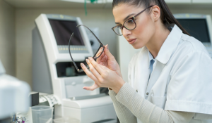 Female Technician Making Eyeglasses